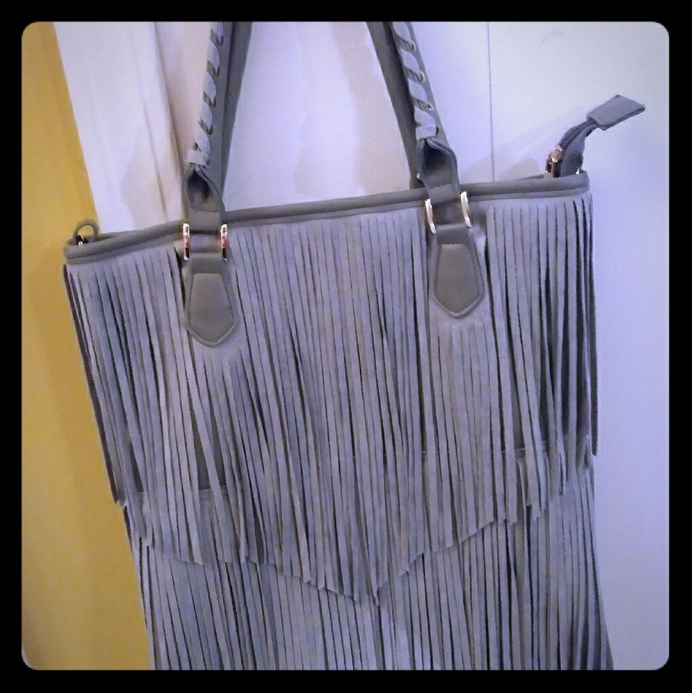Jay Ley Fringe Suede purse